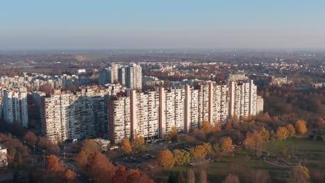 Panorama-Of-Mamutica-Apartment-Buildings-At-Zagreb,-Croatia