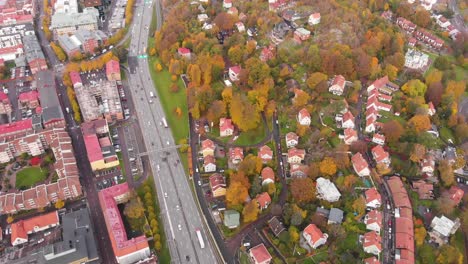 Aerial-Shot-of-Gothenburg,-Sweden-during-the-day