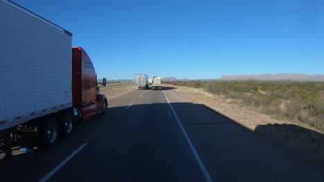 2X-POV-While-driving-out-of-a-rest-area-along-the-Interstate-in-western-Texas-in-a-sunny-day