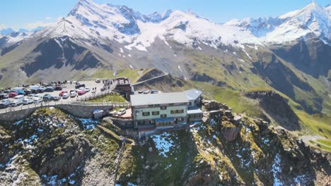 Grossglockner-Mountains-from-drone-in-summer-season