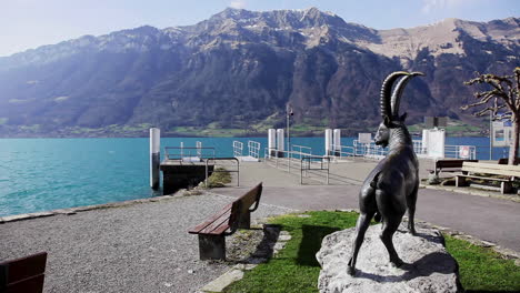 Devilish-goat-entrance-to-Grindelwald-town-Switzerland