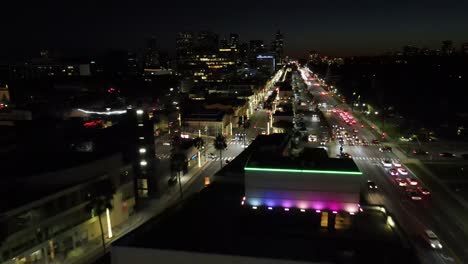 Beverly-Hills-Kalifornien-Nachtluftbild