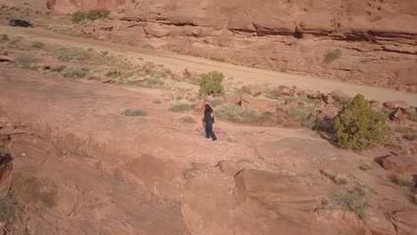 Aerial-Footage-of-Moab,-UT-in-Spring