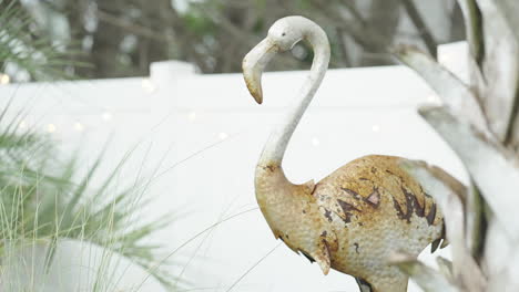 Metall-Flamingo-Dekoration-Rostet-Im-Freien