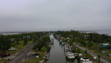 Luftbild-Von-Pointe-Aux-Oak-Nach-Dem-Hurrikan-Ida
