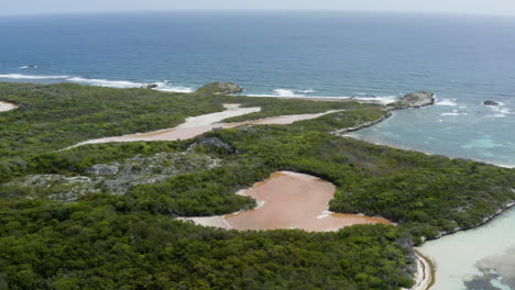 Tropical-Island-Coastline-of-Cayo-Icacos-in-Puerto-Rico---Aerial