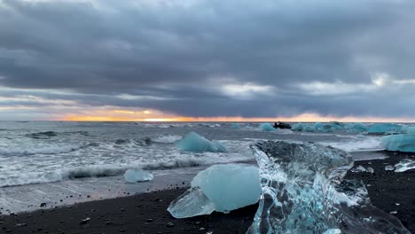 Sunrise-Over-Black-Diamond-Beach-In-South-Iceland---wide