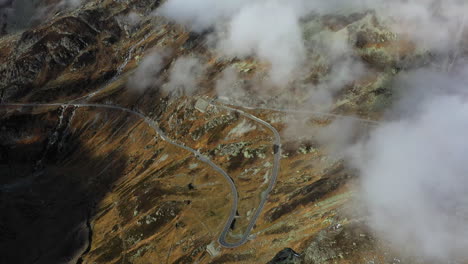 Wide-rotating-drone-footage-of-the-Susten-Pass-in-the-Swiss-Alps-in-Switzerland