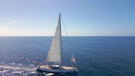 Luxury-white-Oyster-82-yacht-sailing-on-blue-ocean-water