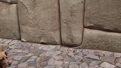 Rock-shapes-on-Incan-walls-in-Cusco,-Peru-4k-50fps