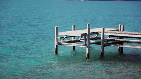Empty-shoreline-water-deck-unused-at-resort-town-Interlaken-Switzerland