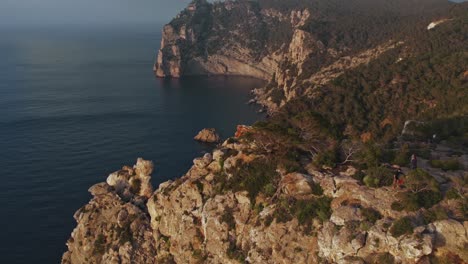 4k-drone-shot-cliffs-and-forest-on-coast-of-tropical-paradise-island