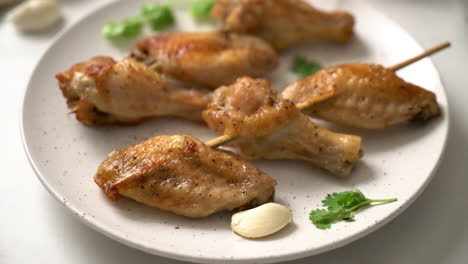 grilled-chicken-wings-barbecue-with-pepper-and-garlic