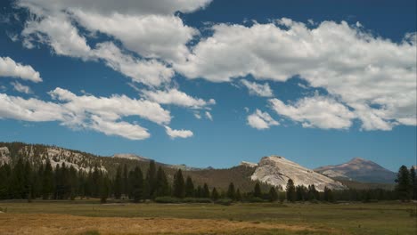 Clouds-Over-Lembert-Dome-In-Yosemite-National-Park,-California,-USA