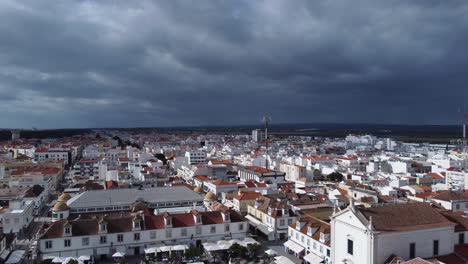 Vista-aérea-de-Vila-Real-de-Santo-António,-Algarve---Portugal