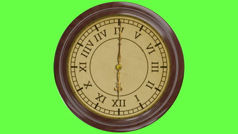 Time-Lapse-12-hours-Vintage-Wall-clock-60fps-4k-Transparent-background
