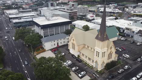 :-drone-spinning-around-the-church-on-a-cloudy-day