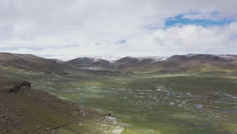 Lakes-in-valley-of-pampas-galeras-Apurimac,-Peru