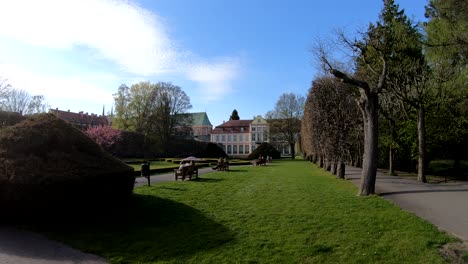 small-bishop-palace-in-Oliwa-Park,-Poland