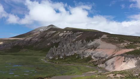 pampas-galeras-lakes-and-cone-rock-formation-Apurimac,-Peru-UHD