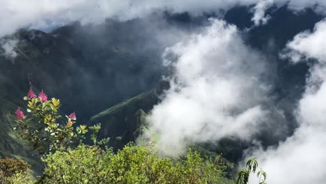 Young-girl-doing-tourism-in-Machu-Picchu,-Peru