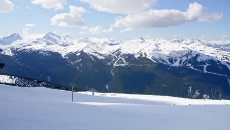 View-of-Ski-Resort-in-Whistler-Mountain-with-Mountain-Range-in-Background