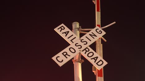 Railroad-Crossing-Sign-On-Tracks