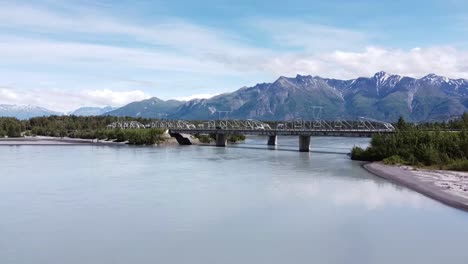 Knik-Fluss-Luftvideo.-Palmer,-Alaska