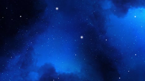 Nubes-Azules-De-Nebulosas-En-Las-Profundidades-Del-Universo