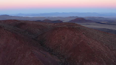 South-California-desert-landscape,-Cima-volcanic-field-at-dawn