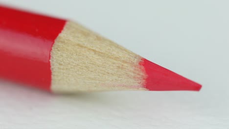 Macro-Of-Red-Colored-Pencil-With-Sharp-Pointed-Tip-With-Shallow-Depth-Of-Field