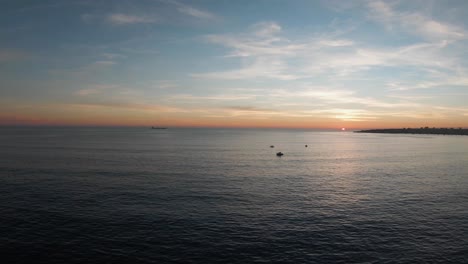 amazing-sunset-flying-over-sea-in-Cascais