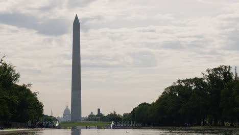 Still-shot-of-washington-monument-in-United-States-Capital-City