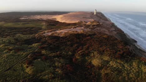 A-lighthouse-on-sand-dunes-in-Northern-Denmark