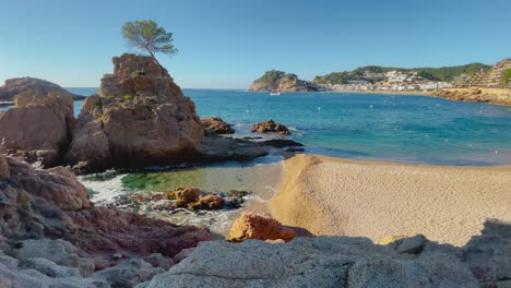 Then-sea-Bahía-de-La-Mar-Menuda-beautiful-beach-with-turquoise-water-and-thick-sands-Caribbean-blue-sea-turquoise-rocks-in-the-background-without-people