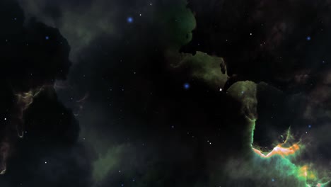 Nubes-Nebulosas-Rojas-En-Las-Profundidades-Del-Espacio,-Universo
