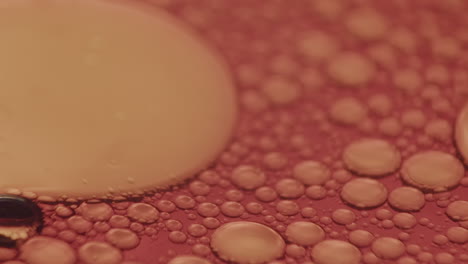Wissenschaftliche-Makroaufnahme-Von-Kleinen-Blasen,-Die-Sich-In-Einer-Seltsamen-Viskosen-Flüssigkeit-Bilden