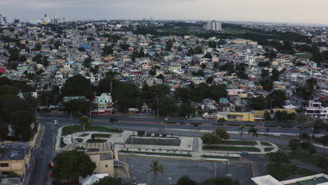 Intersection-Road-At-The-Urban-City-Of-Santo-Domingo-In-Dominican-Republic