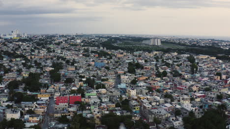 Aerial-View-Of-City-Neighbourhood-In-Santo-Domingo,-Capital-of-the-Dominican-Republic