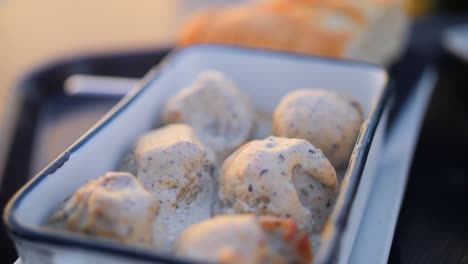 Close-Up-Of-Delicious-Meatballs-In-Creamy-Truffle-Sauce
