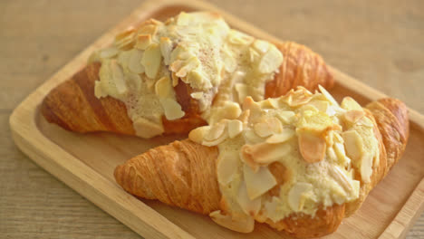 croissant-with-cream-and-almonds