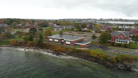 Southern-Maine-Community-College-shot-from-the-skies-on-a-cloudy-day
