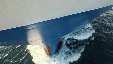 Prow-of-a-Ship-in-the-Water-Bow-Breaks-of-Sea-Waves-of-Water-Surface