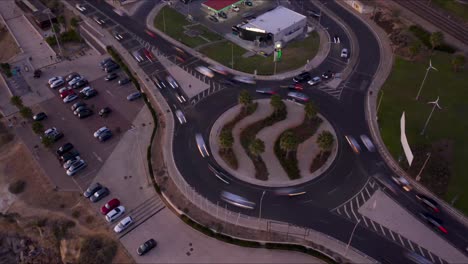Road-traffic-an-important-roundabout-of-estoril-in-Cascais