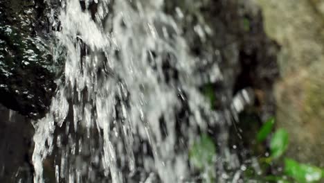 Waterfall-on-stone-in-the-forest-with-slow-motion
