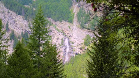 Waterfall-in-a-rocky-mountain