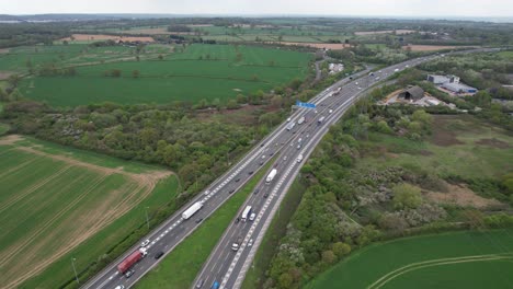 Rising-drone-aerial-view-M1-Junction-with-M25