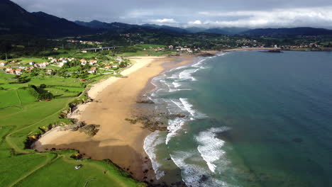 Palmy-thriving-green-landscapes-Asturias-Spain-aerial