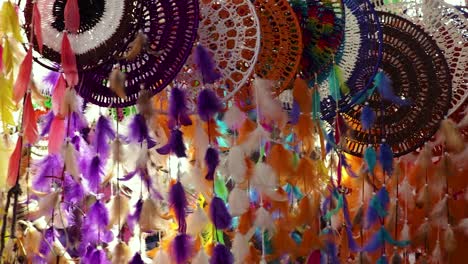 colorful-dream-catcher-many-close-up-shot-at-day-from-flat-angle-in-details