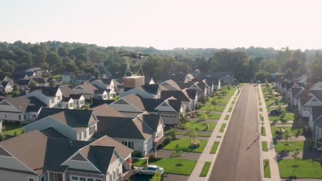 Drone-delivers-package-to-residential-neighborhood